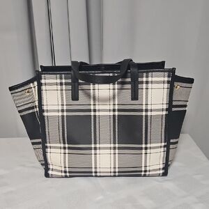 Talbots Plaid Oversized Commuter/Work Tote
